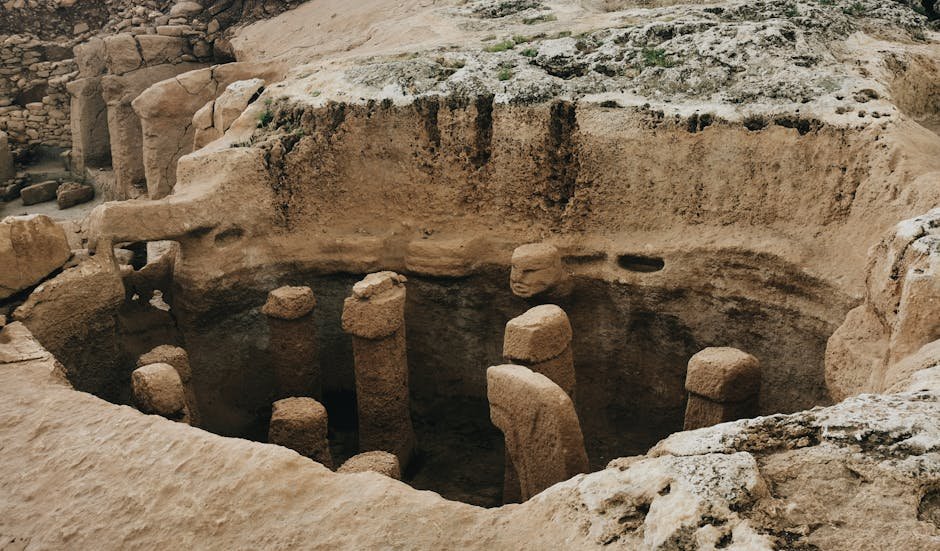 Explore the ancient stone structures at Karahan Tepe, a significant archeological site in Turkey.